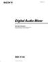 Digital Audio Mixer DMX-R100. Operating Instructions Before operating the unit, please read this manual thoroughly and retain it for future reference.