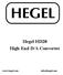 Hegel HD20 High End D/A Converter