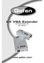 2X VGA Extender. EXT-VGA-CAT5-142 User Manual.
