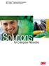 3M Volition Enterprise Network Solutions 3M Volition Data Centre Solutions. Solutions. for Enterprise Networks