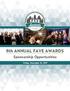 8th ANNUAL FAVE AWARDS. Sponsorship Opportunities