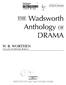 Wadsworth Anthology OF DRAMA