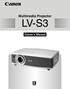Multimedia Projector LV-S3. Owner s Manual. English