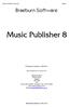 Music Publisher 8 manual Page 1. Braeburn Software. Manual Release 8.10; August 2011