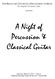 A Night of Percussion & Classical Guitar