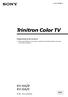 Trinitron Color TV KV-XA29 KV-XA25. Operating Instructions N (1)