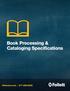 Book Processing & Cataloging Specifications