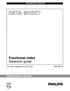 INTEGRATED CIRCUITS DATA SHEET. Functional index Selection guide. File under Integrated Circuits, IC Mar 23. Philips Semiconductors