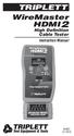 TRIPLETT HDMI2. High Definition Cable Tester. Instruction Manual