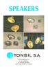 SPEAKERS TONSIL S.A. DASZYŃSKIEGO 2/ WRZEŚNIA tlx , telefax /066/361488, tel