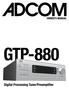 ADCOM GTP-880 Owner s Manual 1