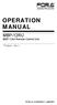 OPERATION MANUAL. MBP-12RU MBP-1244 Remote Control Unit. 1 st Edition - Rev.3