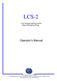 LCS-2. Low Voltage Lighting Control Relay Processing Panel. Operator s Manual