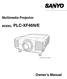 Multimedia Projector PLC-XF46N/E MODEL. Projection lens is optional. Owner's Manual