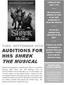 TUES. SEPTEMBER 26TH AUDITIONS FOR HHS SHREK. Shrek the Musical. Calling all kids ages 7-14!