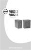 VRS12 VRS18. Passive Subwoofers INSTRUCTION MANUAL