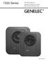 7300 Series. Operating Manual Genelec 7360A and 7370A Smart Active Subwoofers A/7370A