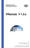 Supplement to the Operating Instructions. PRemote V 1.2.x. Dallmeier electronic GmbH. DK GB / Rev /