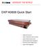DXP A0808 Quick Start