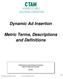 Dynamic Ad Insertion. Metric Terms, Descriptions and Definitions