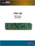VRC-100. VANC Receiver User Manual