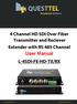 4 Channel HD SDI Over Fiber Transmitter and Reciever Extender with RS 485 Channel User Manual L-4SDI-FE-HD-TX/RX