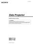 Data Projector SRX-T110 SRX-T105. Installation Manual for Dealers