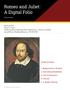 Romeo and Juliet: A Digital Folio