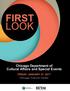 FIRST LOOK. Chicago Department of Cultural Affairs and Special Events. FRIDAY, JANUARY 27, 2017 Chicago Cultural Center