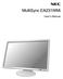 MultiSync EA231WMi. User s Manual