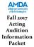 Fall 2017 Acting Audition Information Packet
