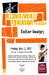 Guitar Images. Friday, Nov. 3, :30 p.m. Schneebeck Concert Hall