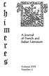 A Journal. of French and Italian Literature. Volume XVII Number 2