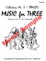 Music Sample. MUSIC for THREE. Collection No. 3 - TANGOS. Samples. Arrangements for trio with interchangeable parts