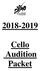 Cello Audition Packet