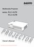 Multimedia Projector MODEL PLC-XU75 PLC-XU78. Owner's Manual. Downloaded From projector-manual.com Sanyo Manuals