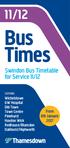 Bus Times 11/12. Swindon Bus Timetable for Service 11/12