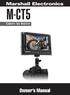 Marshall. M-CT5 Camera-Top Monitor Owner s Manual M-CT5. Camera-Top Monitor. Owner s Manual