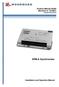 Product Manual (Revision U, 10/2007) Original Instructions. SPM-A Synchronizer. Installation and Operation Manual