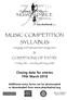 MUSIC COMPETITION SYLLABUS