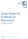 Class Notes for EndNote on Macintosh. EndNote Training