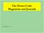 The Honor Code: Plagiarism and Journals CHARTERED 1693
