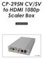CP-295N CV/SV to HDMI 1080p Scaler Box