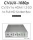 CVLUX-1080p. CV/SV to HDMI 1.3 SD to Full HD Scaler Box. Operation Manual. CVLUX-1080p