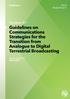 Guidelines on Communications Strategies for the Transition from Analogue to Digital Terrestrial Broadcasting