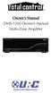 Owner s Manual DMS-1200 Owner s Manual Multi-Zone Amplifier