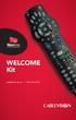 DIGITAL TELEVISION. WELCOME Kit