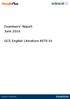 Examiners Report June GCE English Literature 8ET0 01