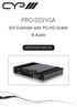 PRO-SDIVGA. SDI Extender with PC/HD Scaler & Audio OPERATION MANUAL
