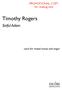 PROMOTIONAL COPY for reading only. Timothy Rogers. Sinful Adam. carol for mixed voices and organ